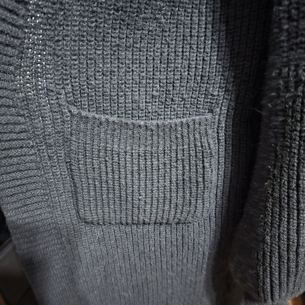 Elegant Black Open-Front Cardigan - Picture 4 of 5